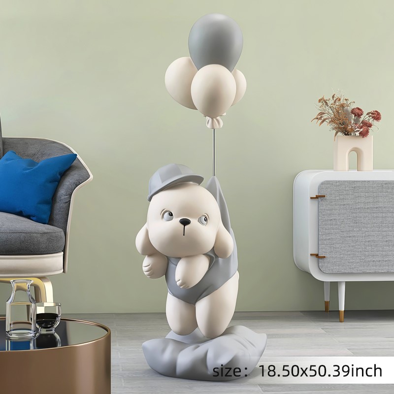 color grey of large balloon dog statue color grey of large balloon dog statue