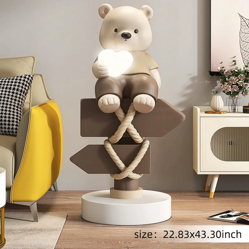 color brown Heartful Bear Statue color brown Heartful Bear Statue