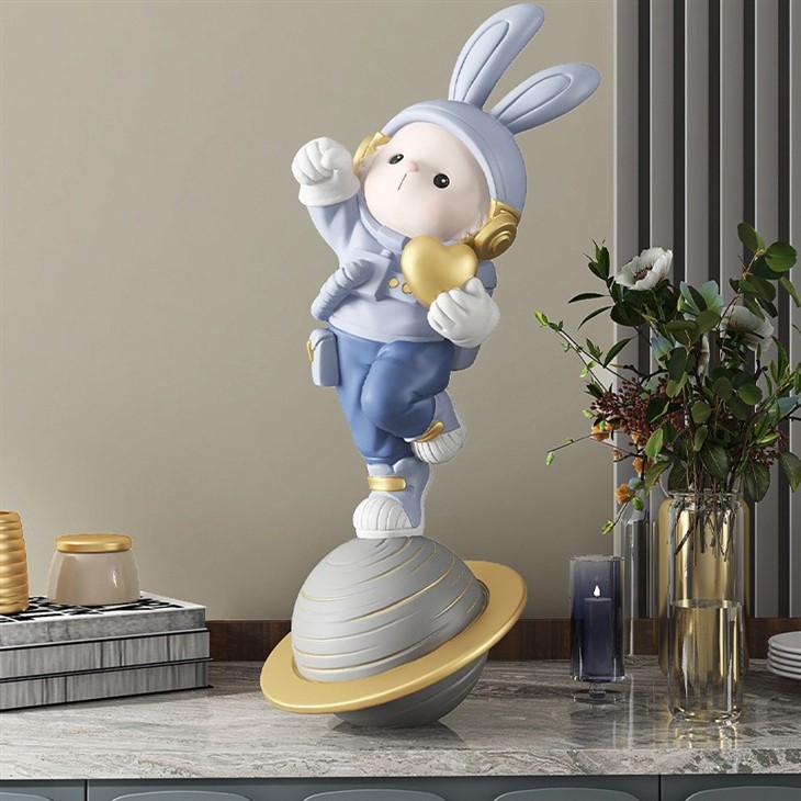 Bunny On Planet Statue